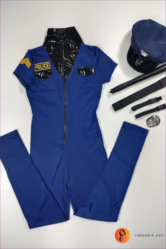 Police Officer Costume with Accessories - Playful Authority for All Season, Boudoir, Clubwear, Costume,