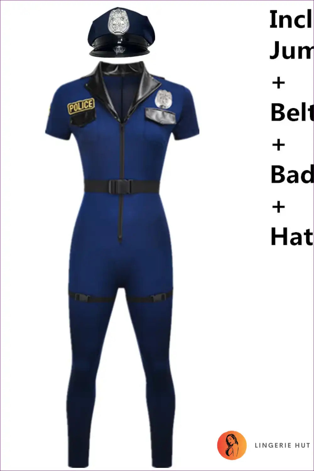 Police Officer Costume with Accessories - Playful Authority for All Season, Boudoir, Clubwear, Costume,