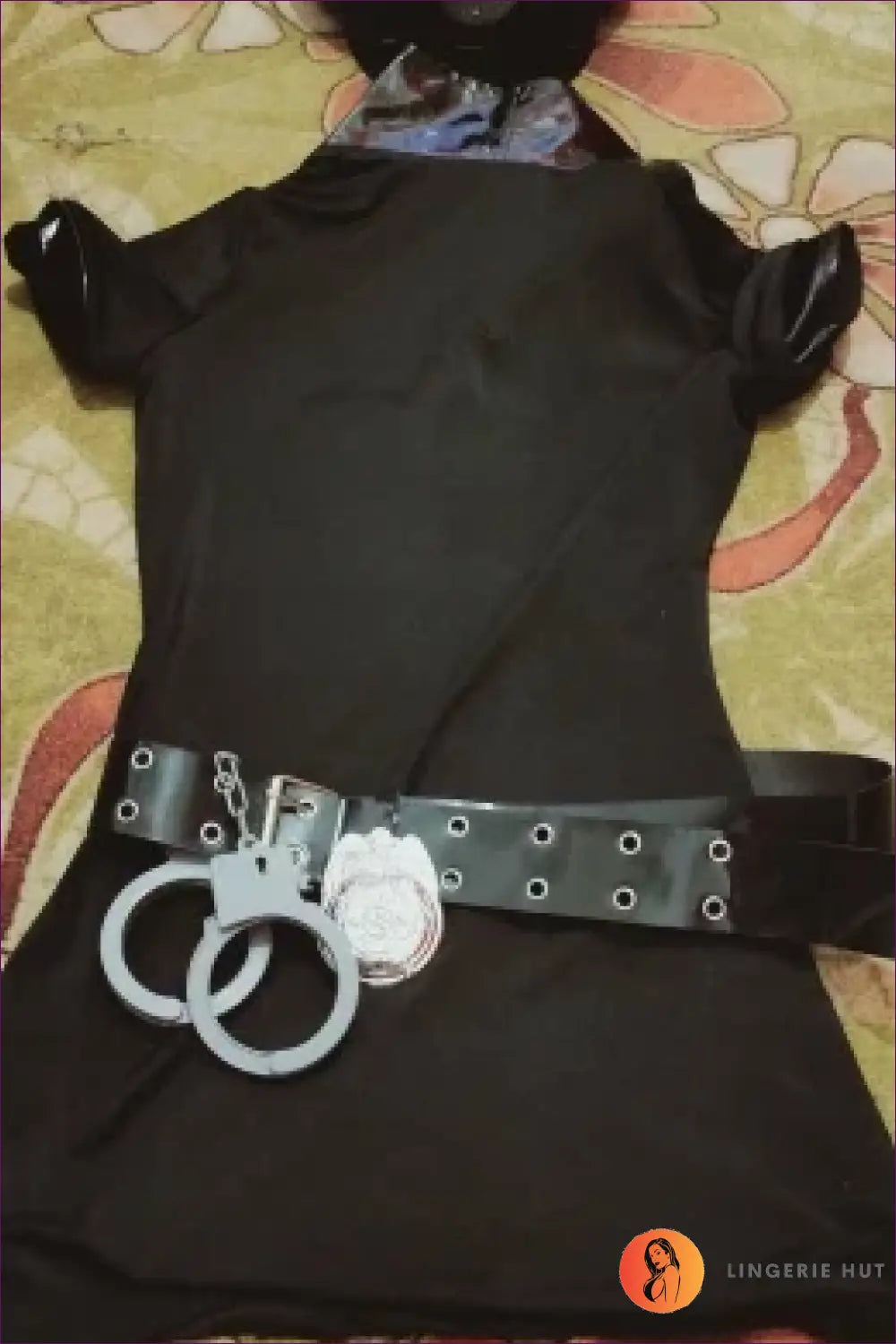 Police Officer Costume with Badge Belt - Playful Authority - Halloween • just in • Mini • Party - Lingerie Hut
