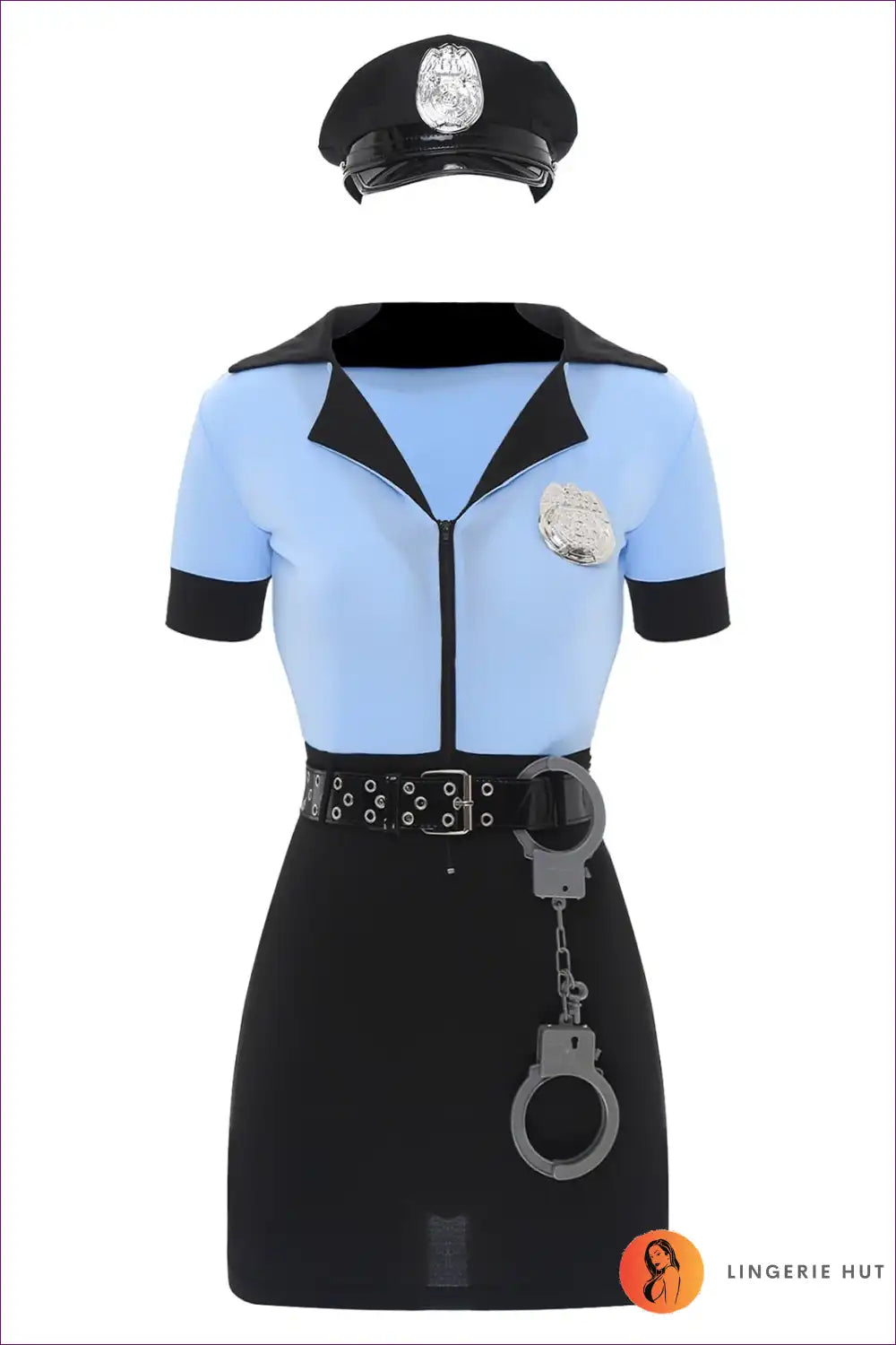 Take Control And Command Attention With Our Police Role Play Costume. This Ensemble Includes a Bodycon Dress,