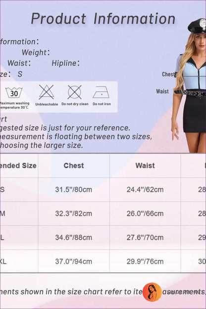 Police Uniform Costume with Front Zip - Party Command - Halloween • just in • Mini • Lingerie Hut