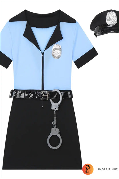 Police Uniform Costume with Front Zip - Party Command - Halloween • just in • Mini • Lingerie Hut