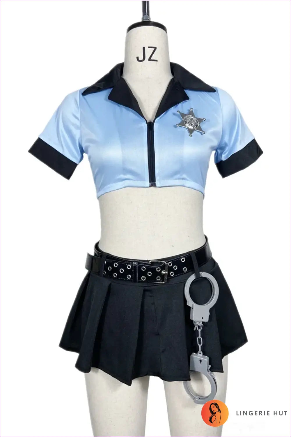 Policewoman Costume Set with Hat and Belt - Halloween Night - just in • Lingerie • out - Hut