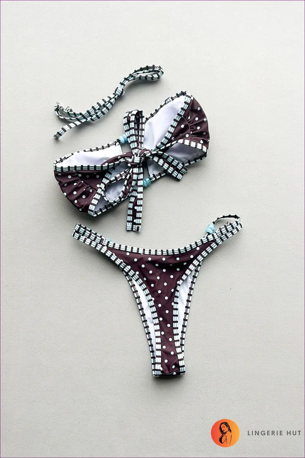 Polka Dot Bikini Set with Cutout Ring Detail - Sunburst Days - Beachwear • Boho • just in • Sexy • Summer - Lingerie Hut