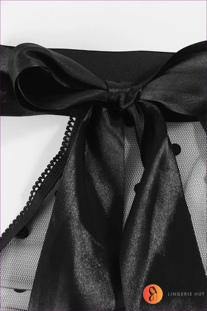 Polka Dot Mesh Bra Set with High-waist - Confidence Unveiled - Lingerie - Hut - All Season • Boudoir • Cutout