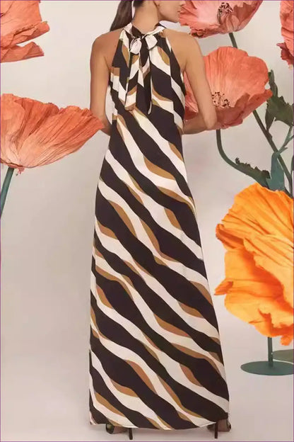 Printed Halter Maxi Dress - Effortless Summer Elegance - Dresses - Boho • Casual • Clothing • Everyday - Lingerie Hut