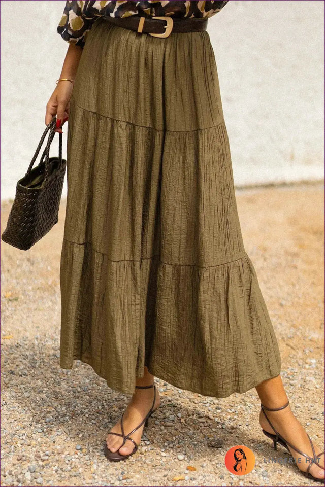 Printed Co Ord Shirt & Midi Skirt Set - Effortless Weekend Edit