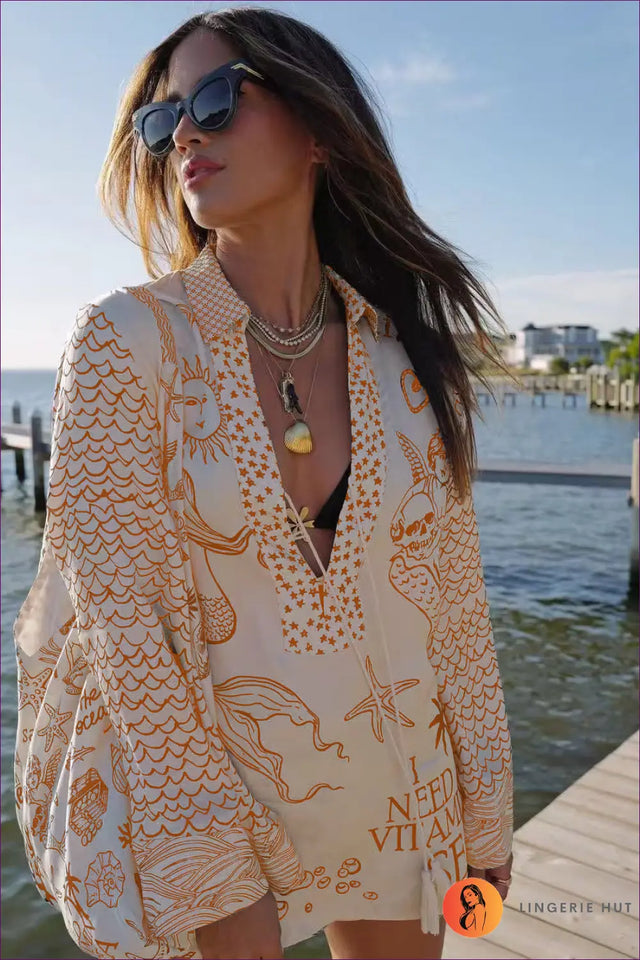 Printed Satin Pyjama Set - Effortless Resort Ease