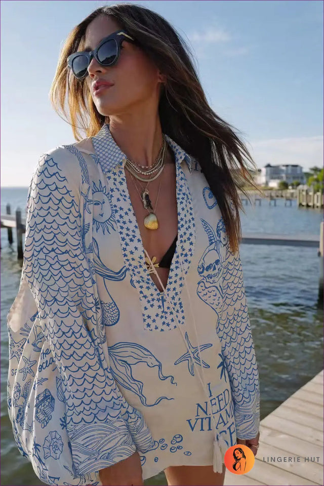 Printed Satin Pyjama Set - Effortless Resort Ease