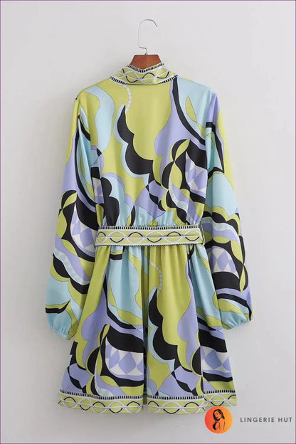 Printed Shirt Dress with Tie Belt - Effortless Chic