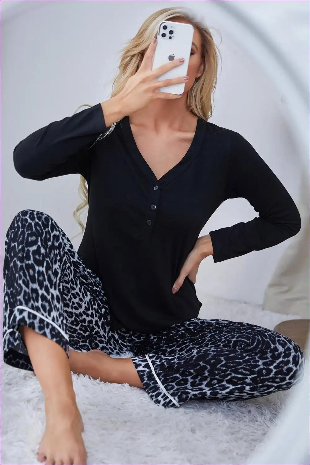 Pyjama Set with Animal Print - Bold Evening Statement for All Season, Animal, Casual, Everyday, Glamour