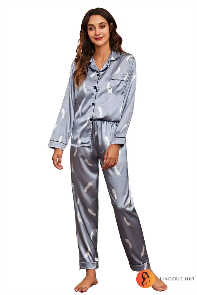 Pyjama Set with Animal Print and Classic Piping - Playful Comfort Edit