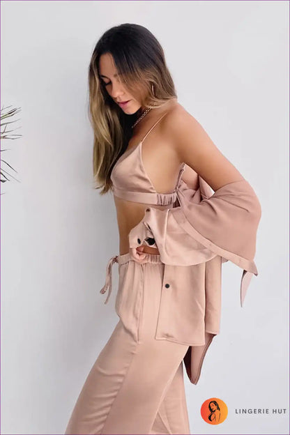 Pyjama Set with Collared Shirt - Executive Comfort for All Season, Casual, Cotton, Everyday,