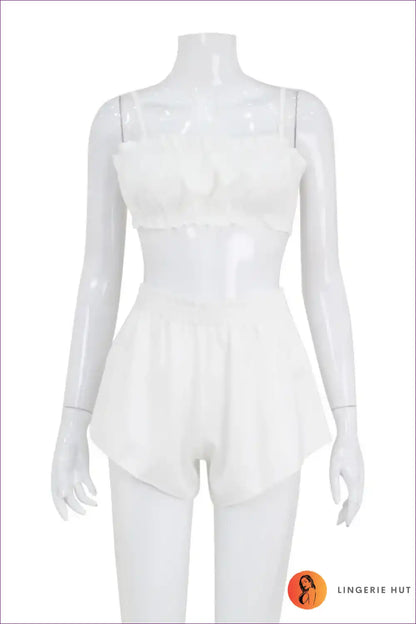 Pyjama Set with Ruffle Trim - Lazy Sunday Ritual for Casual, Everyday, just In, Loungewear, Pj