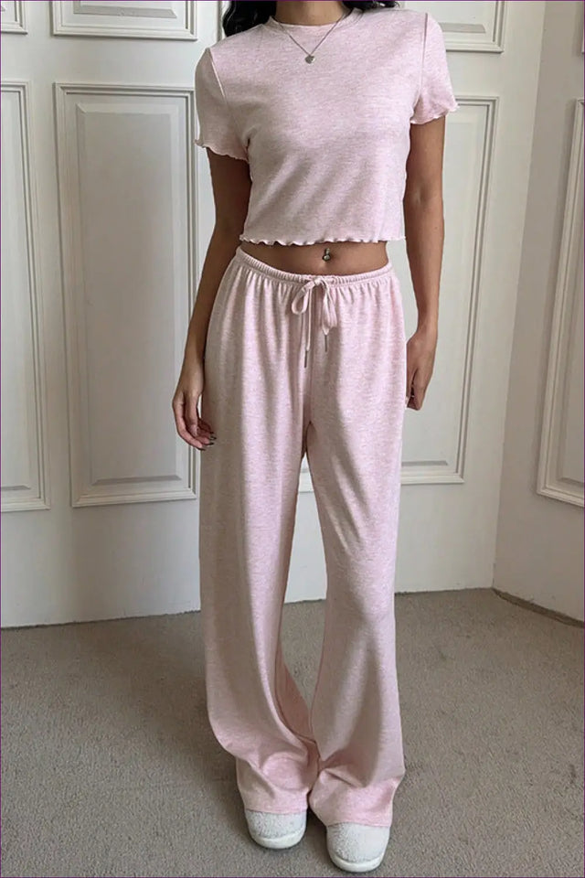 Scalloped Edge Pyjama Set - Slow Morning Mood