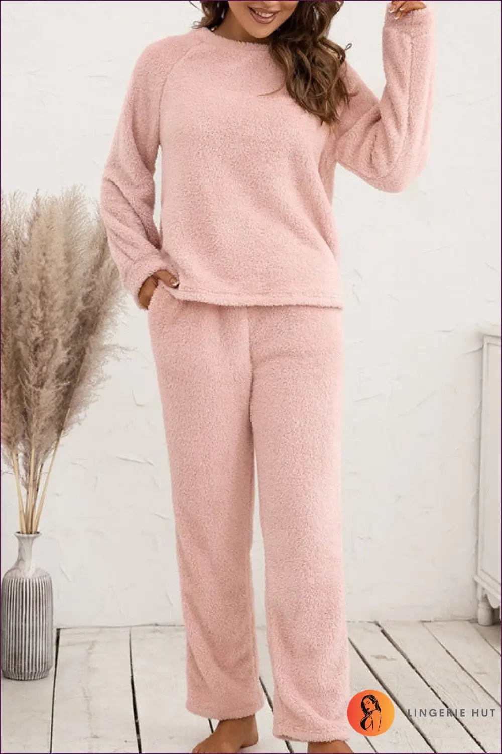 Pyjama Set with Shorts and Tie Detail - Off-duty Comfort - s / Pink - Loungewear - Lingerie Hut - Casual • Cotton