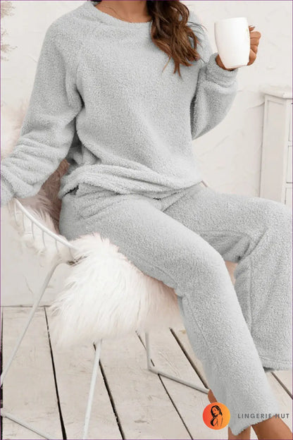 Pyjama Set with Shorts and Tie Detail - Off-duty Comfort - s / Light Grey - Loungewear - Lingerie Hut - Casual • Cotton