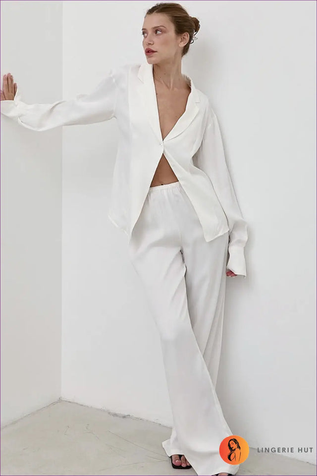 Wide Leg Pyjama Set - Luxe Nights In