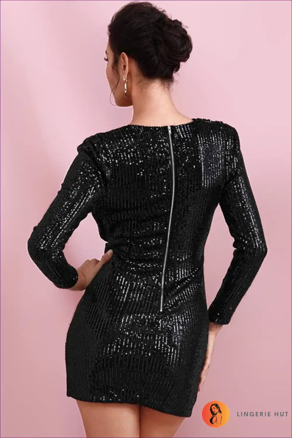 Radiant Silver Sequin Wrap Mini Dress ?? Perfect for Glamorous Evenings Bodycon, Dress, Glamour, Metallic,