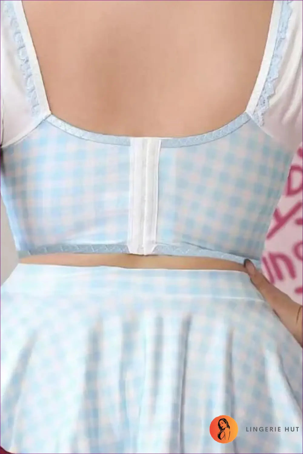 Retro Gingham Costume with Lace-up Bustier - Sweet Nostalgia - just in • Party • Role Play • Theme Parties - Lingerie