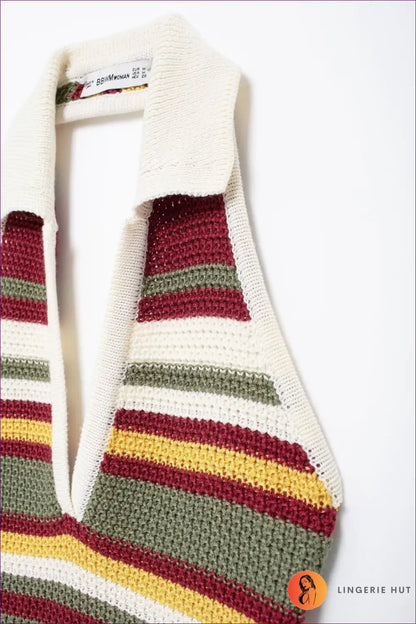 Retro Stripe Knit Mini Dress - Festival Ready Confidence - Dresses - Lingerie Hut - Bodycon • Boho • Casual