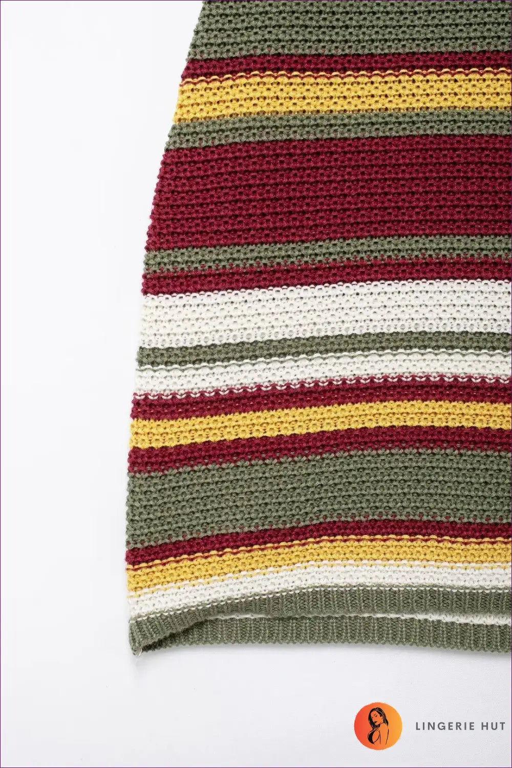 Retro Stripe Knit Mini Dress - Festival Ready Confidence - Dresses - Lingerie Hut - Bodycon • Boho • Casual