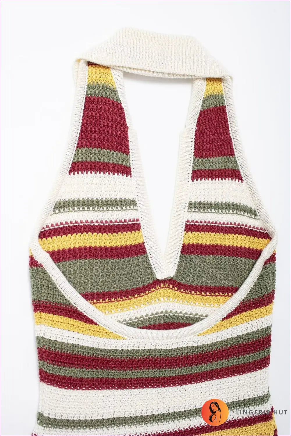 Retro Stripe Knit Mini Dress - Festival Ready Confidence - Dresses - Lingerie Hut - Bodycon • Boho • Casual