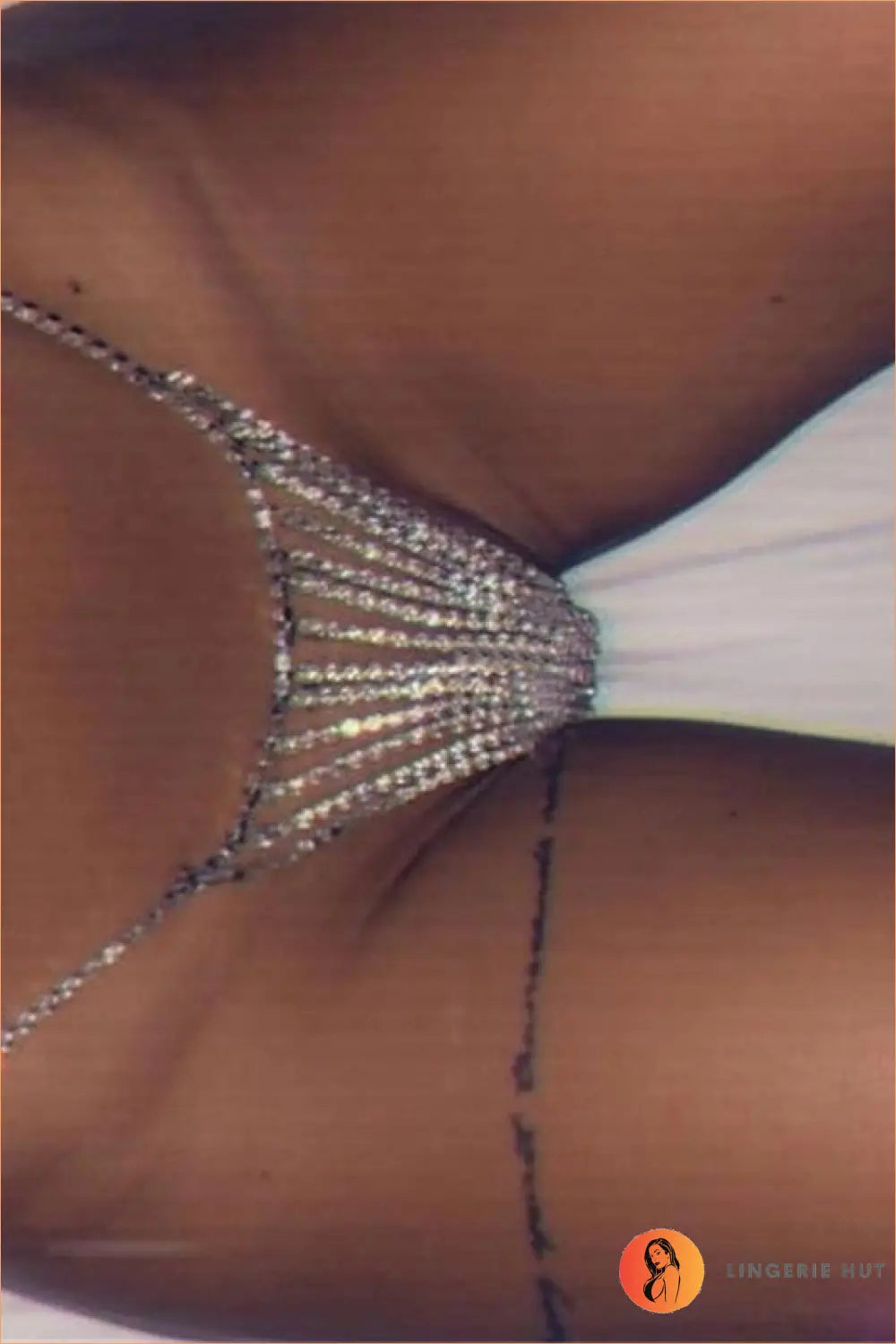 Rhinestone Body Chain Thong with Fringe - After Dark - Boudoir • Date Night • Glamour • just in • Lingerie - Hut