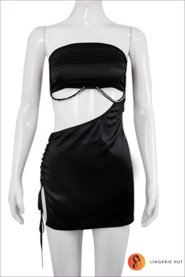 Rhinestone Embellished Cutout Dress