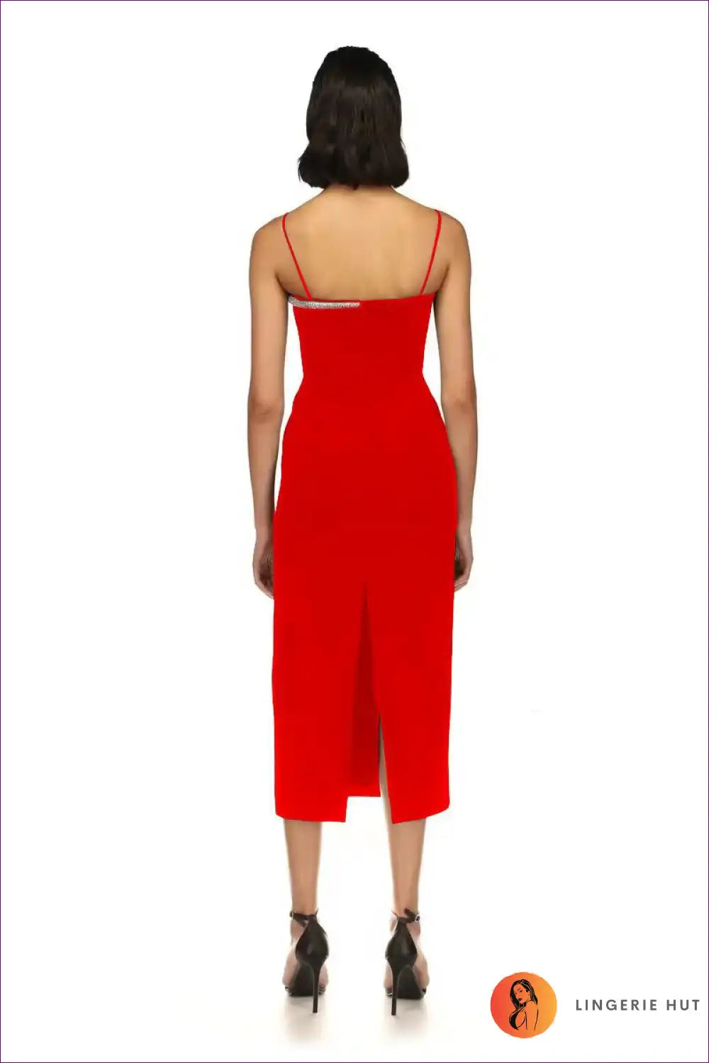 Rhinestone Strap Bandage Dress with Cut-out Detail - Party Glam for Backless, Bodycon, Clubwear, Cutout, Date