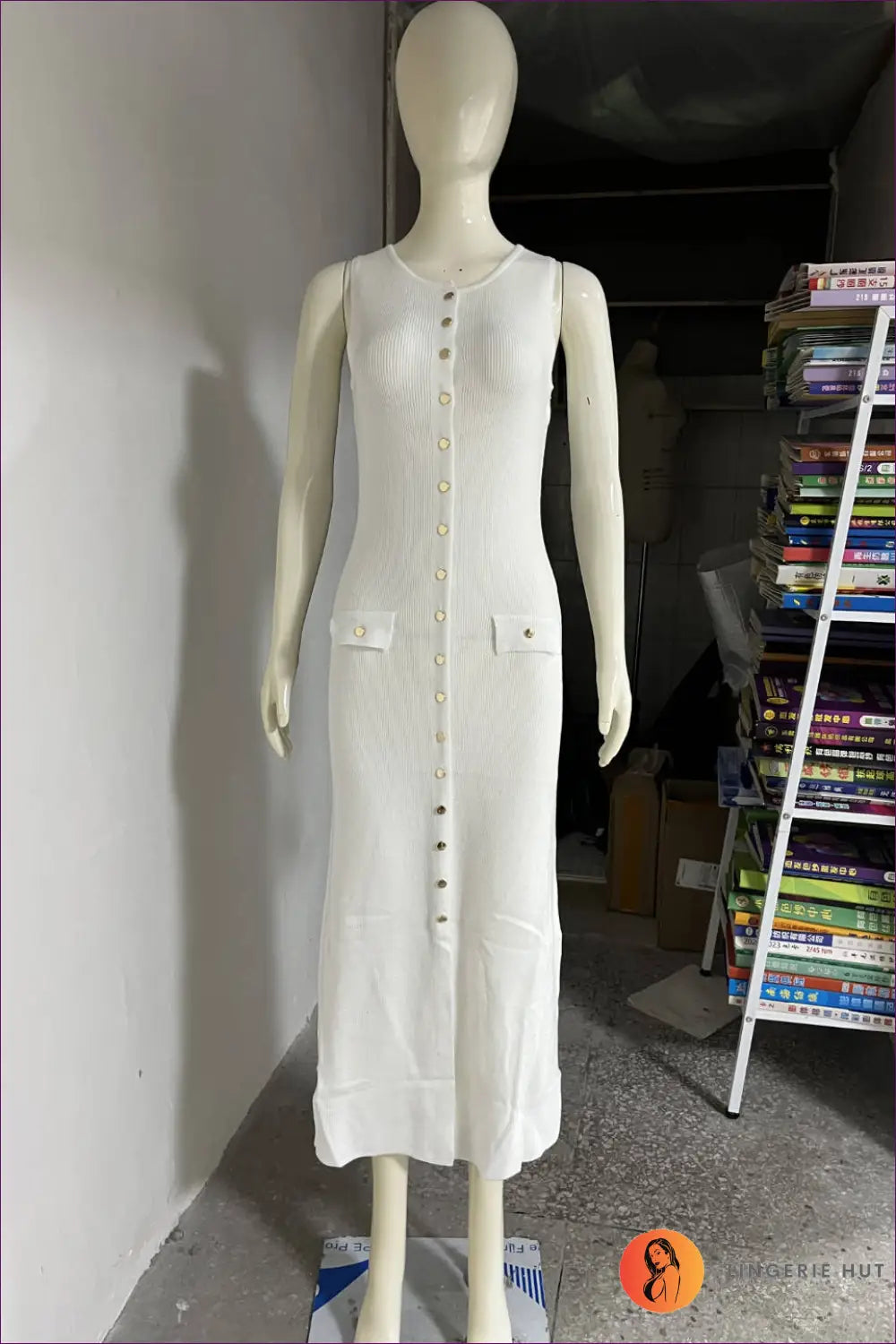 Ribbed Button-up Maxi Dress - Day-to-night Versatility - s / Apricot - Dresses - Button Front • Casual • Clothing