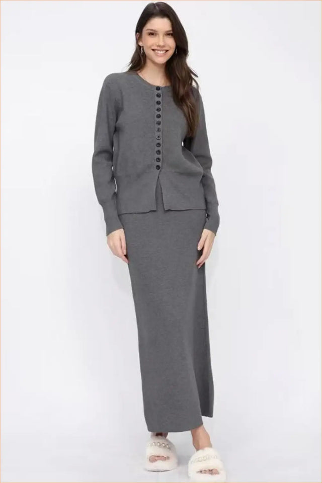 Ribbed Knit Co Ord Set - Effortless Everyday Polish