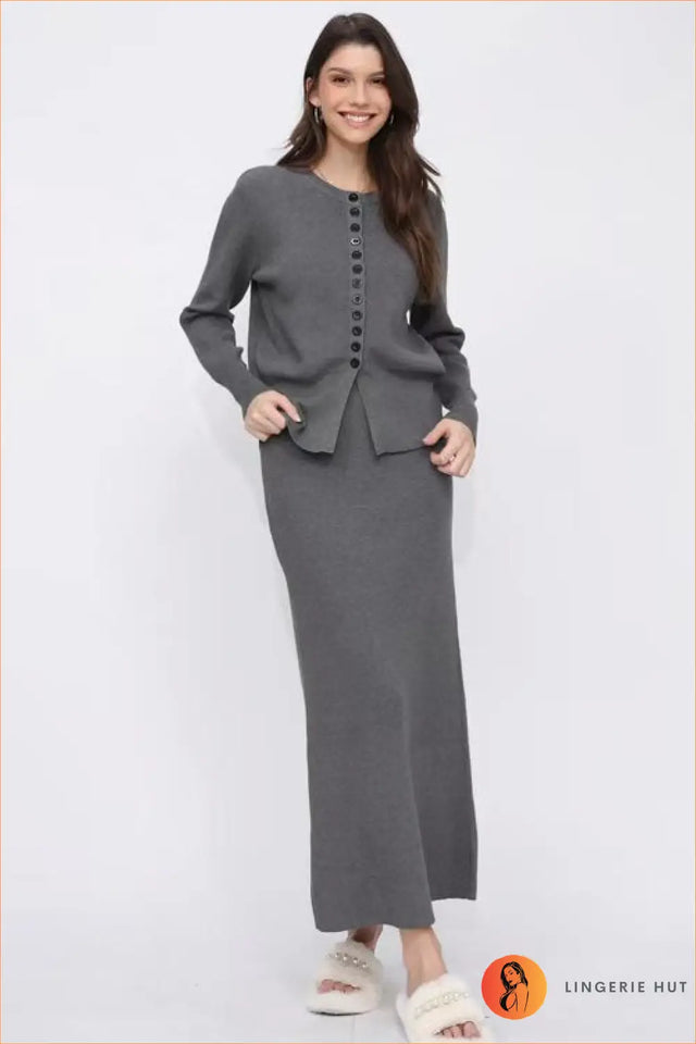 Ribbed Knit Co Ord Set - Effortless Everyday Polish