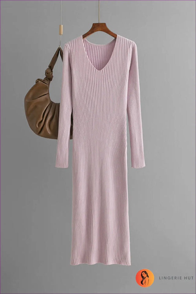 Ribbed Knit Midi Dress - Effortless Everyday Ease