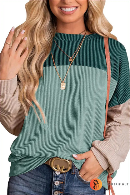 Ribbed Sweater Jumper - Everyday Sophistication - s / Green - Sweaters - Lingerie Hut - All Season • Autumn • Casual