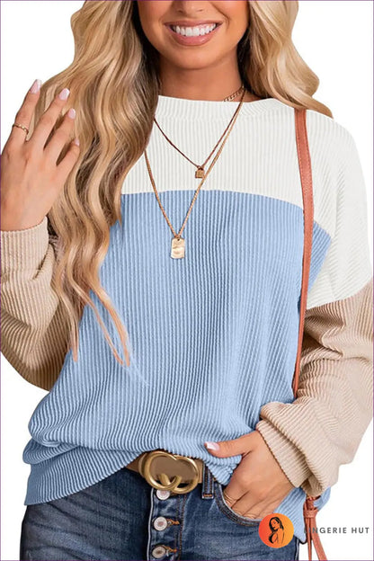 Ribbed Sweater Jumper - Everyday Sophistication - s / Blue - Sweaters - Lingerie Hut - All Season • Autumn • Casual