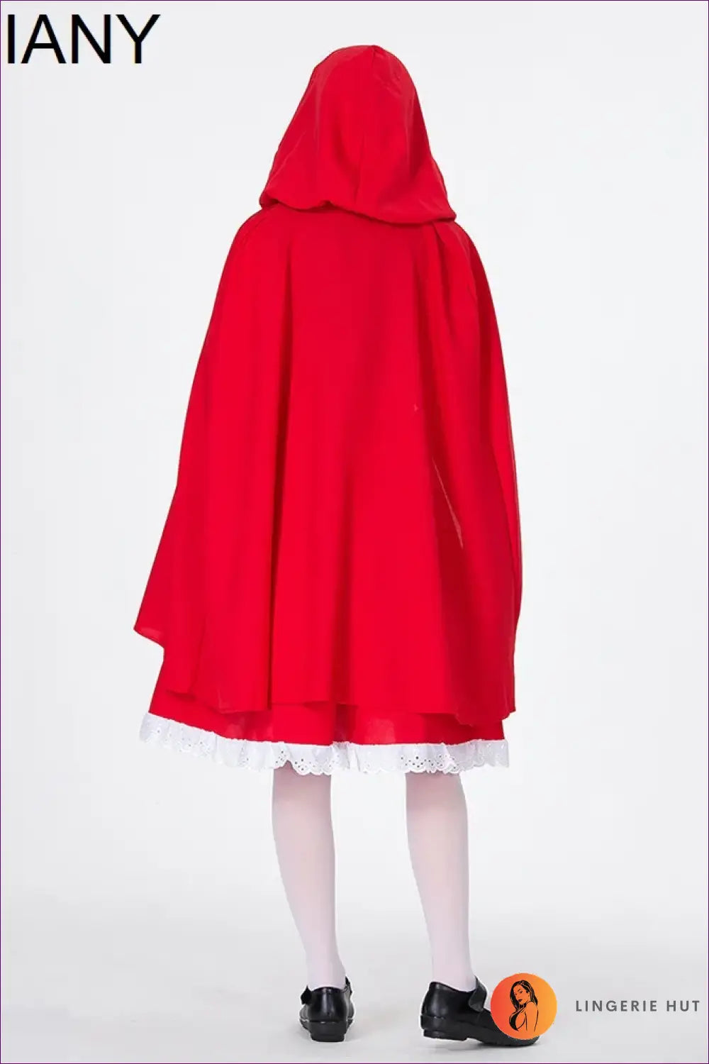 Riding Hood Costume Set - Hooded Cape Lace Bodice Mini Skirt - Halloween • just in • Party - Lingerie Hut