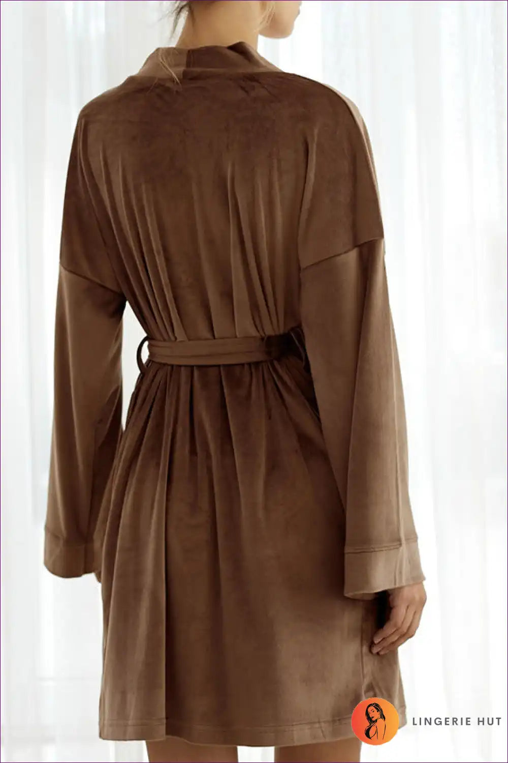 Robe with Plush Texture - Luxurious Retreat for Autumn, Casual, just In, Loungewear, Mini
