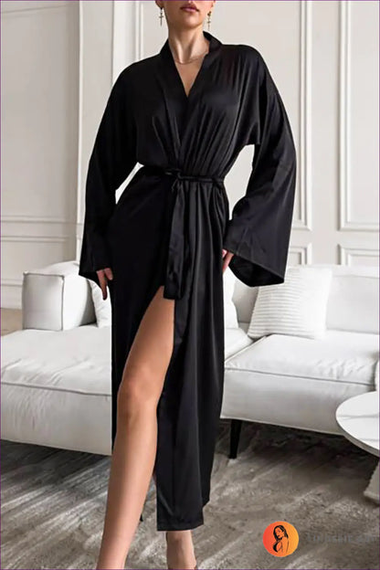 Robe and Slip Set with Lace Trim - Bridal Morning Calm - just in • Mini • Night • Nightdress - Lingerie Hut