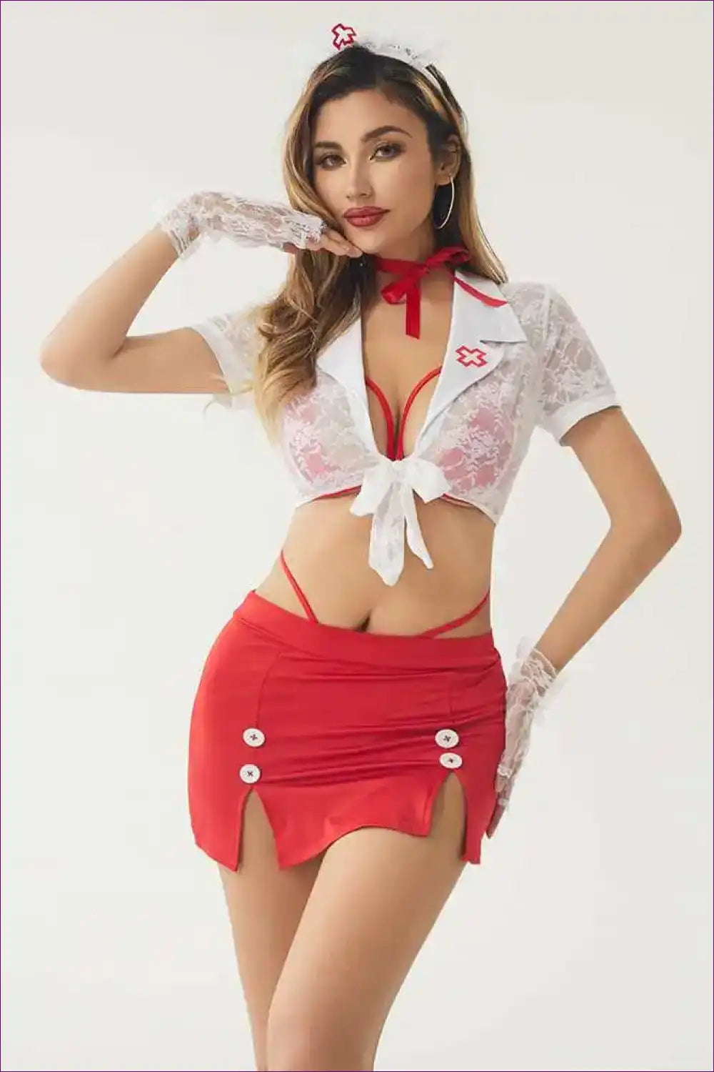 Roleplay-inspired Nurse Uniform Dress for Cosplay Evenings Costume, just In, Nurse, Party, Role Play