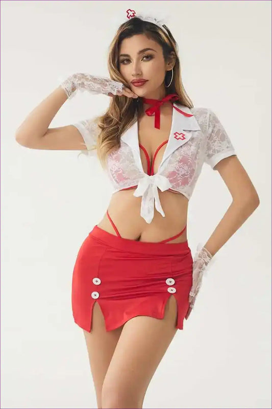 Roleplay-inspired Nurse Uniform Dress for Cosplay Evenings Costume, just In, Nurse, Party, Role Play