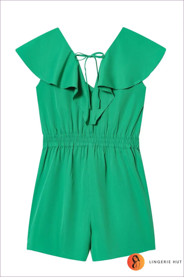 Romper with Flutter Sleeves - Garden Party Grace