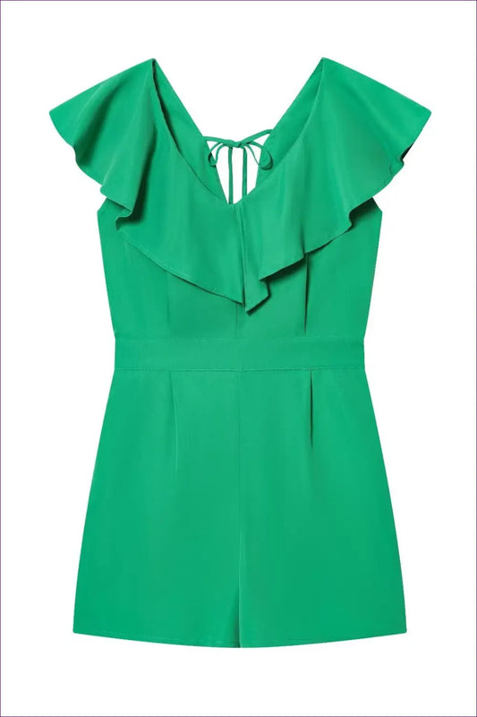 Romper with Flutter Sleeves - Garden Party Grace - Lingerie Hut - Boho • Casual • Chiffon • Everyday • Header-fixed