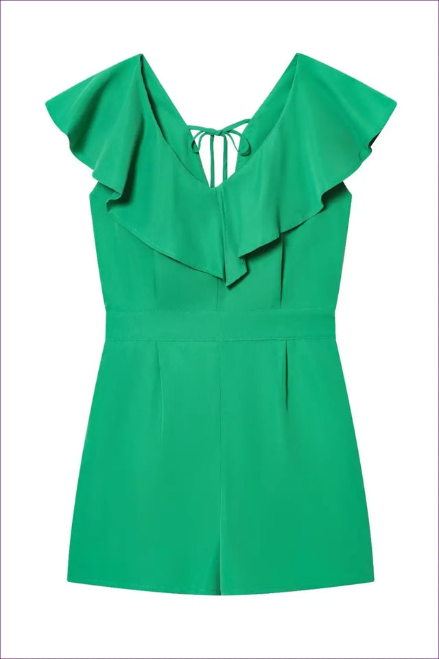 Romper with Flutter Sleeves - Garden Party Grace