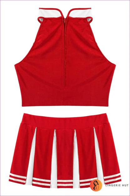 Get Ready To Shine In Our Round Neck Zip Cheerleading Uniform. Comfortable And Fashionable, It’s Perfect For