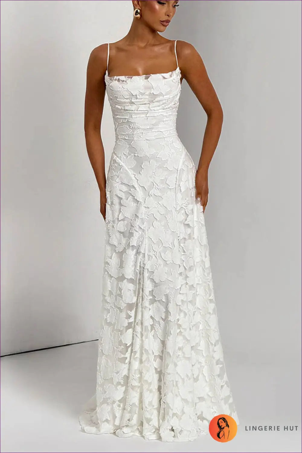 Ruched Backless Maxi Dress - Understated Glamour - m / White - Dresses - Lingerie Hut - All Season • Backless • Boudoir