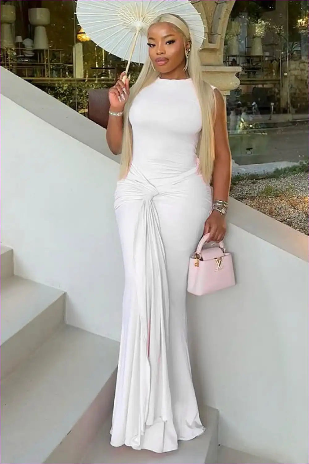 Ruched Bodycon Dress with Twist Detail - Date Night for Bodycon, Date Night, Evening Wear, Formal