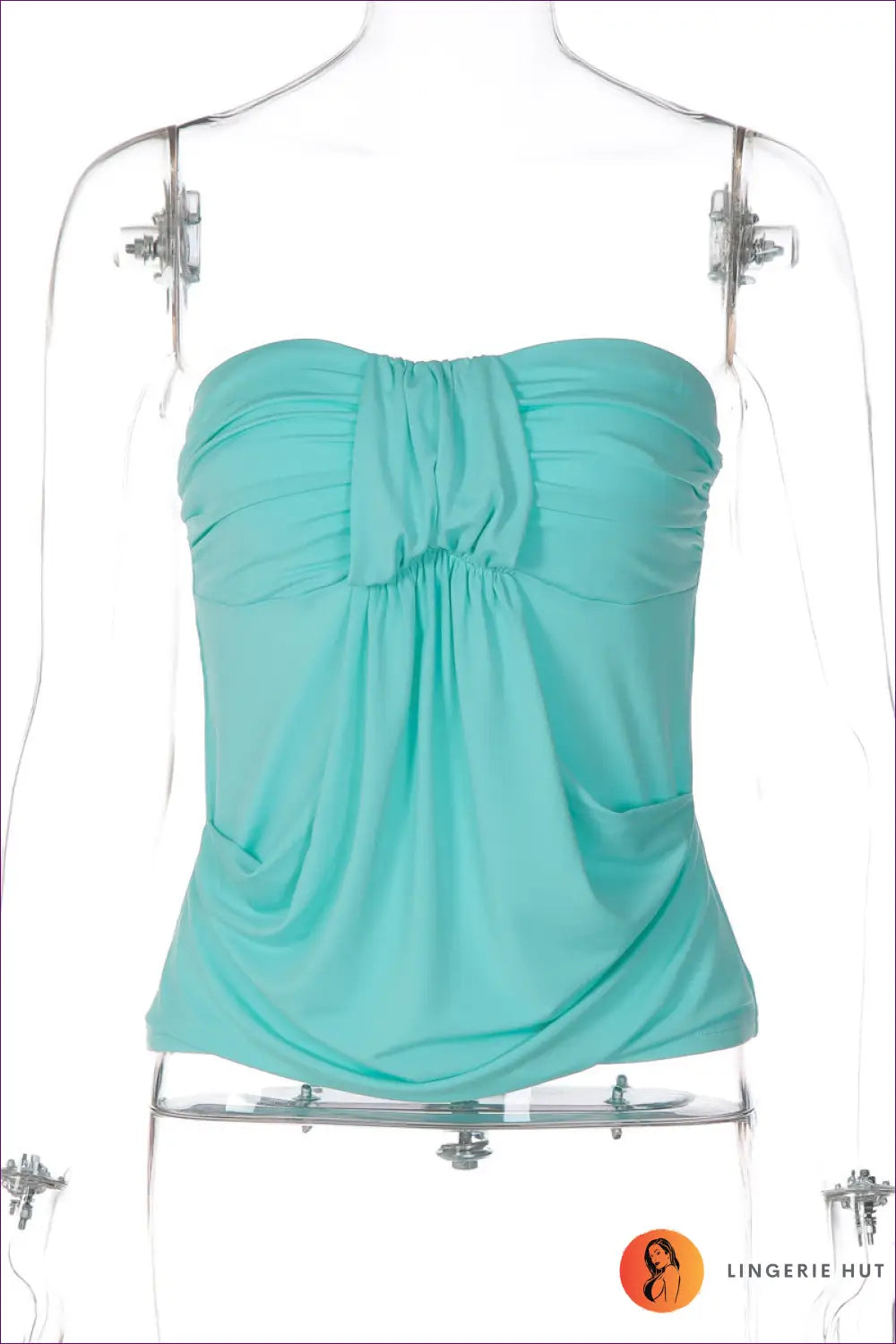 Ruched Tube Top with Sweetheart Neckline - Effortless Confidence - s / Blue - Tops - Casual • Everyday