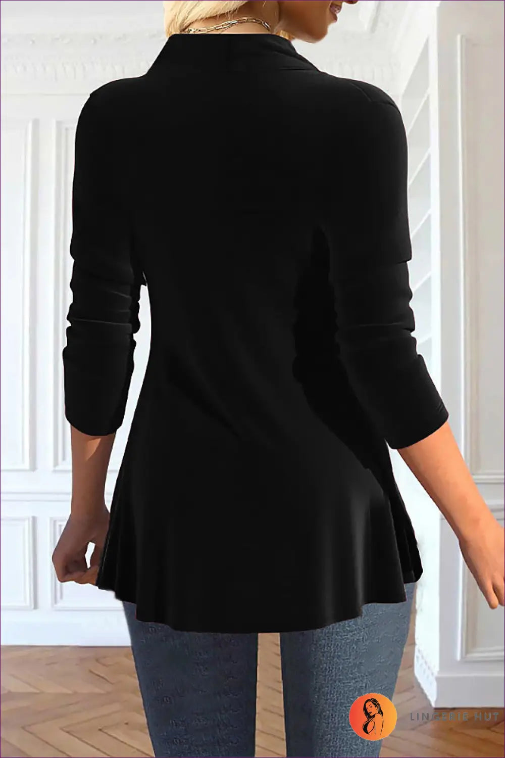 Ruffle Blazer Jacket - Effortless Elegance for Every Occasion - Jacket - Clothing Tops - Lingerie Hut - All Season