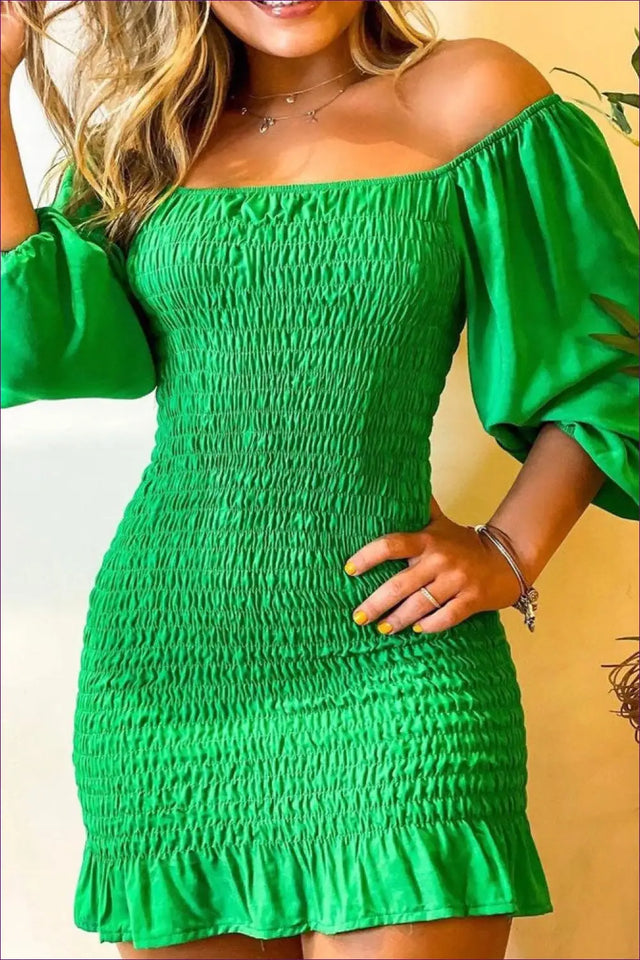 Ruffle Bodycon Mini Dress - Effortless Summer Glamour